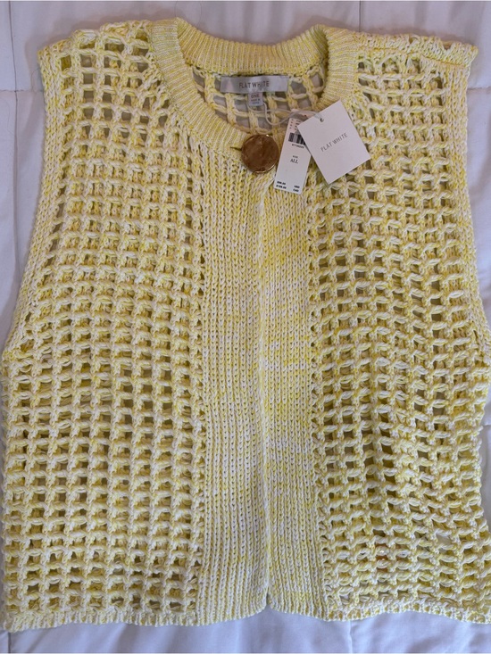 Anthropologie Sweaters - Anthropologie Cream Open-Knit Sleeveless Sweater Vest - Unbranded